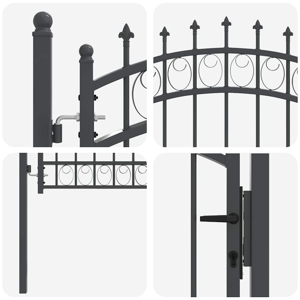 Cancello della recinzione EMMEN con punte 100 x 100 cm