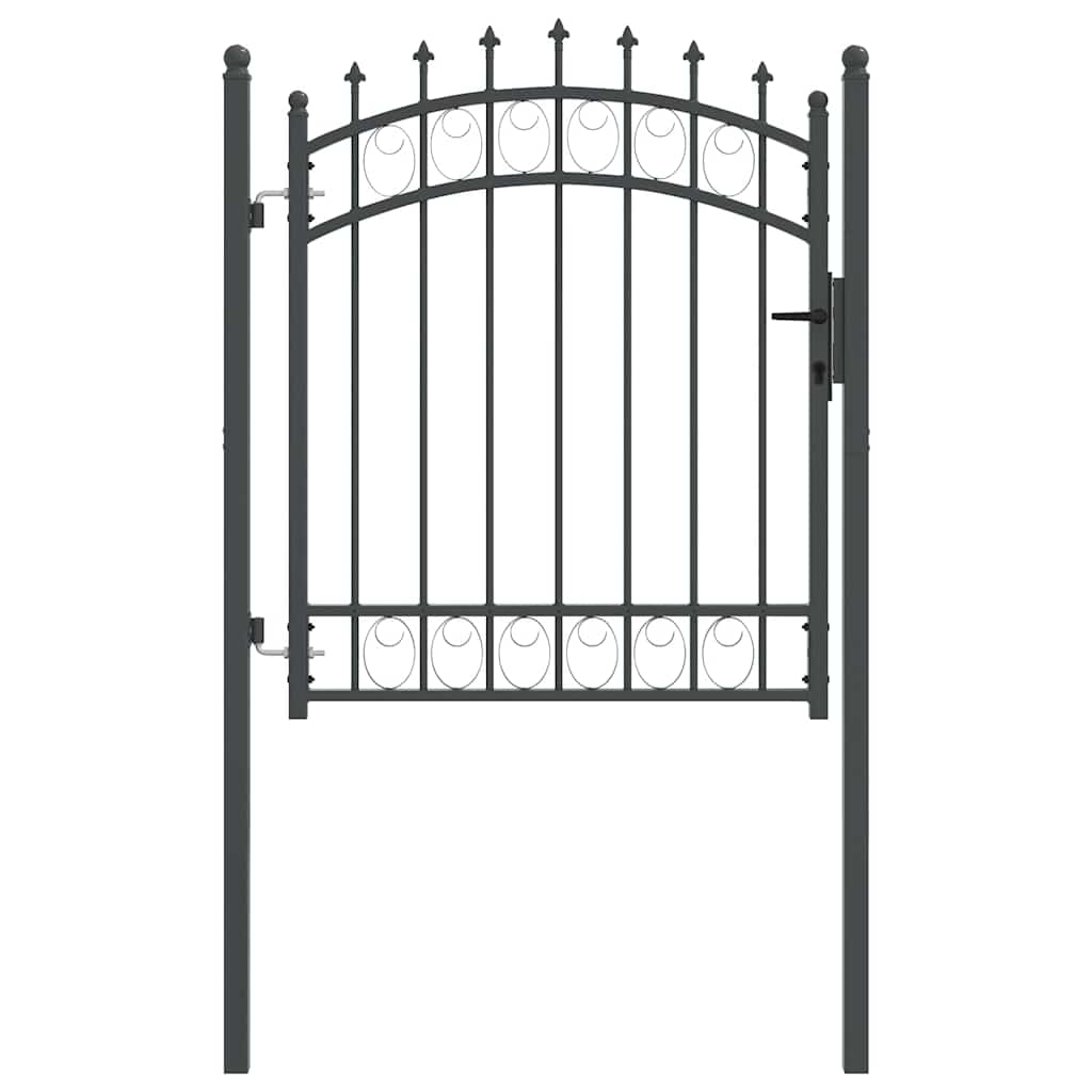 Cancello della recinzione con punte EMMEN 125 x 100 cm in acciaio verniciato