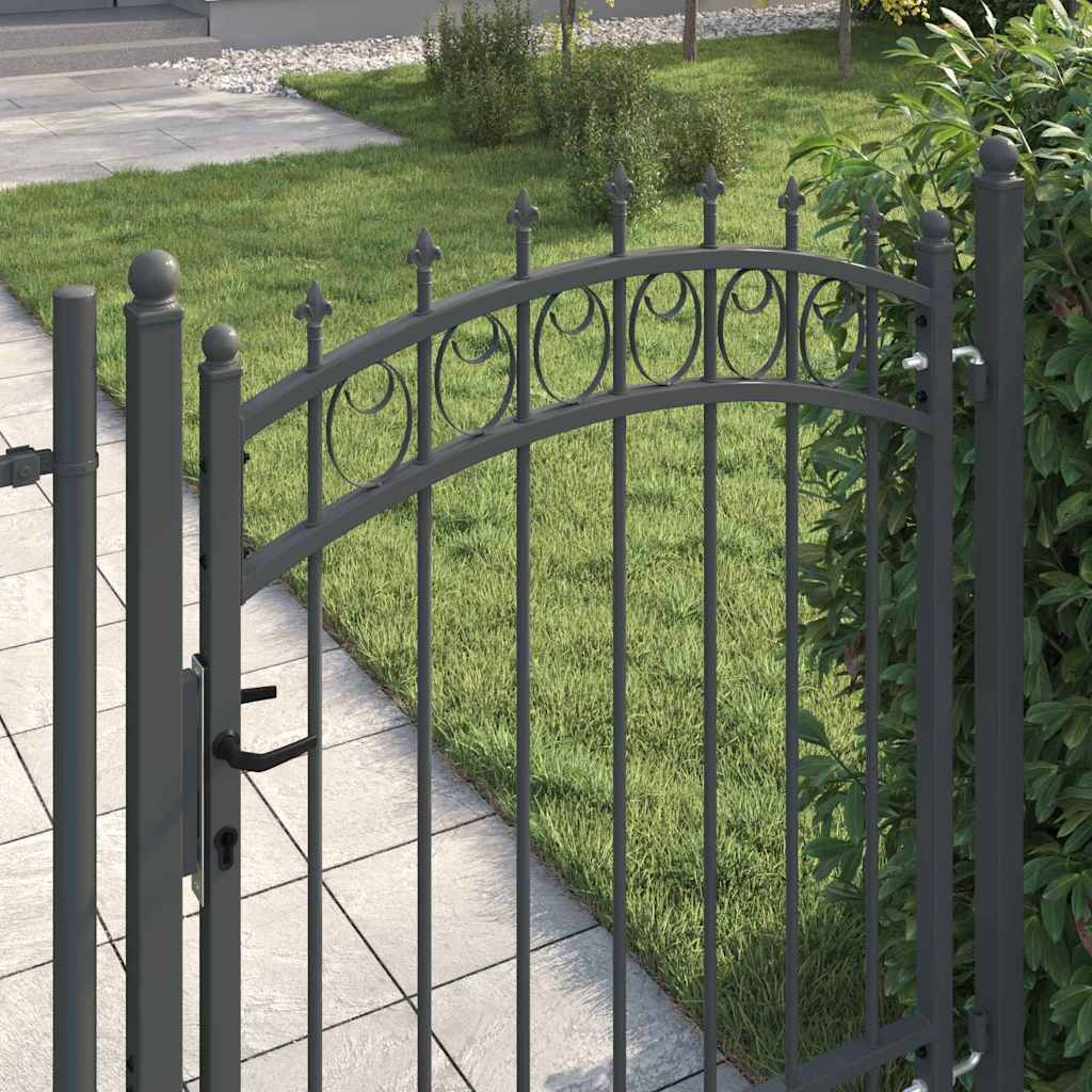 Cancello della recinzione EMMEN con punte 150 x 100 cm acciaio verniciato
