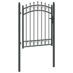 Cancello della recinzione EMMEN con punte 150 x 100 cm acciaio verniciato
