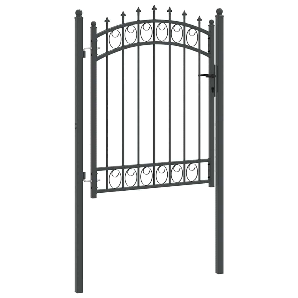 Cancello della recinzione EMMEN con punte 150 x 100 cm acciaio verniciato