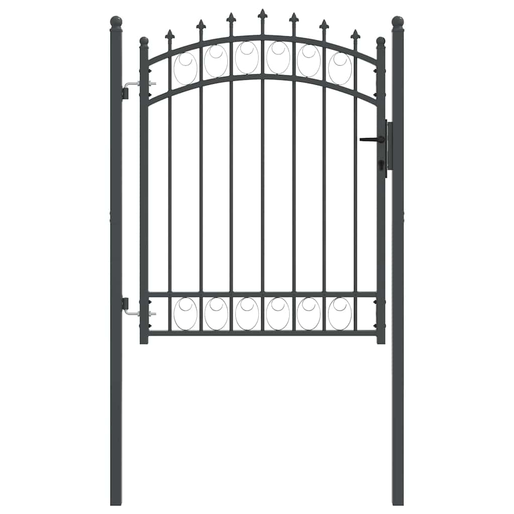 Cancello della recinzione EMMEN con punte 150 x 100 cm acciaio verniciato