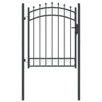 Cancello della recinzione EMMEN con punte 150 x 100 cm acciaio verniciato