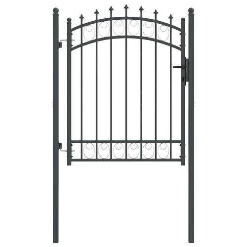 Cancello della recinzione EMMEN con punte 150 x 100 cm acciaio verniciato