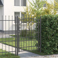 Cancello della recinzione EMMEN con punte 170 x 100 cm acciaio verniciato grigio