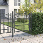 Cancello della recinzione EMMEN con punte 100 x 150 cm acciaio verniciato