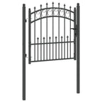 Cancello della recinzione EMMEN con punte 100 x 150 cm acciaio verniciato