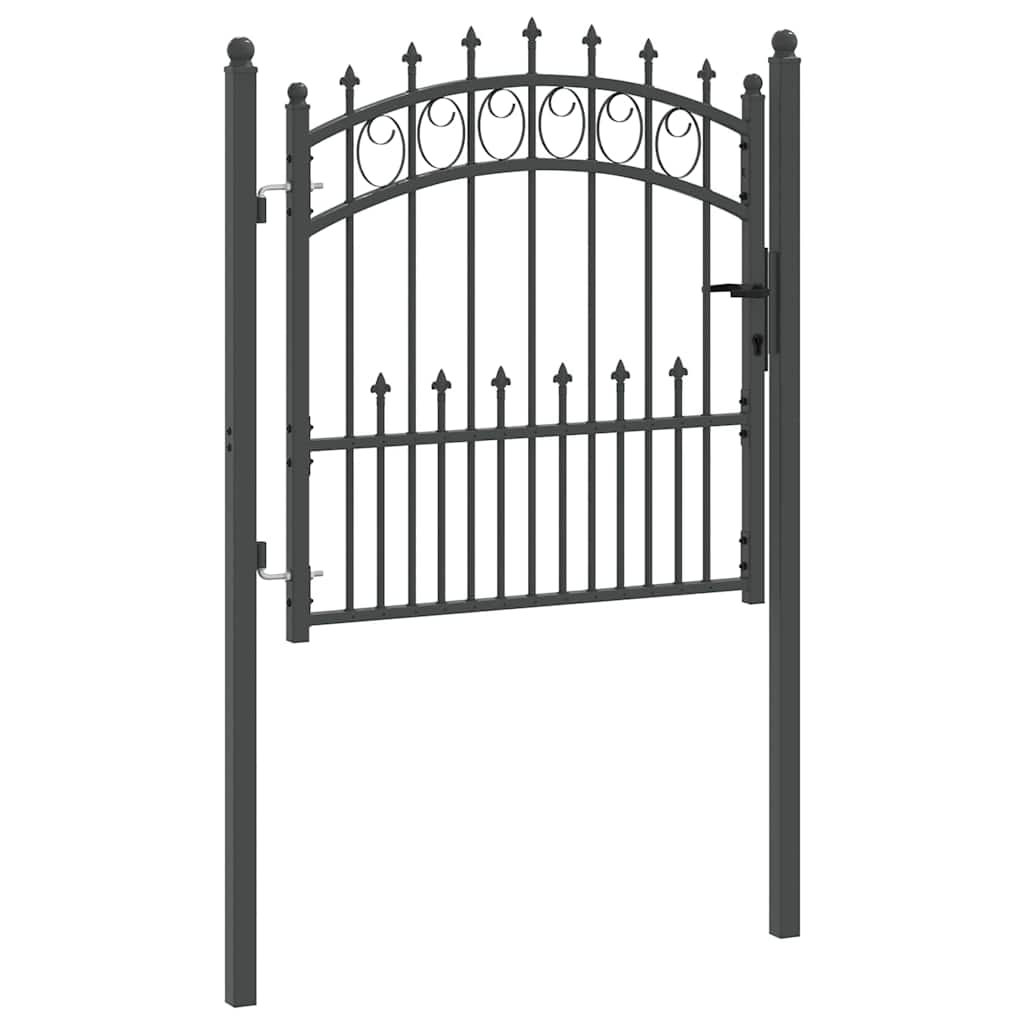 Cancello della recinzione EMMEN con punte 100 x 150 cm acciaio verniciato