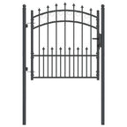 Cancello della recinzione EMMEN con punte 100 x 150 cm acciaio verniciato