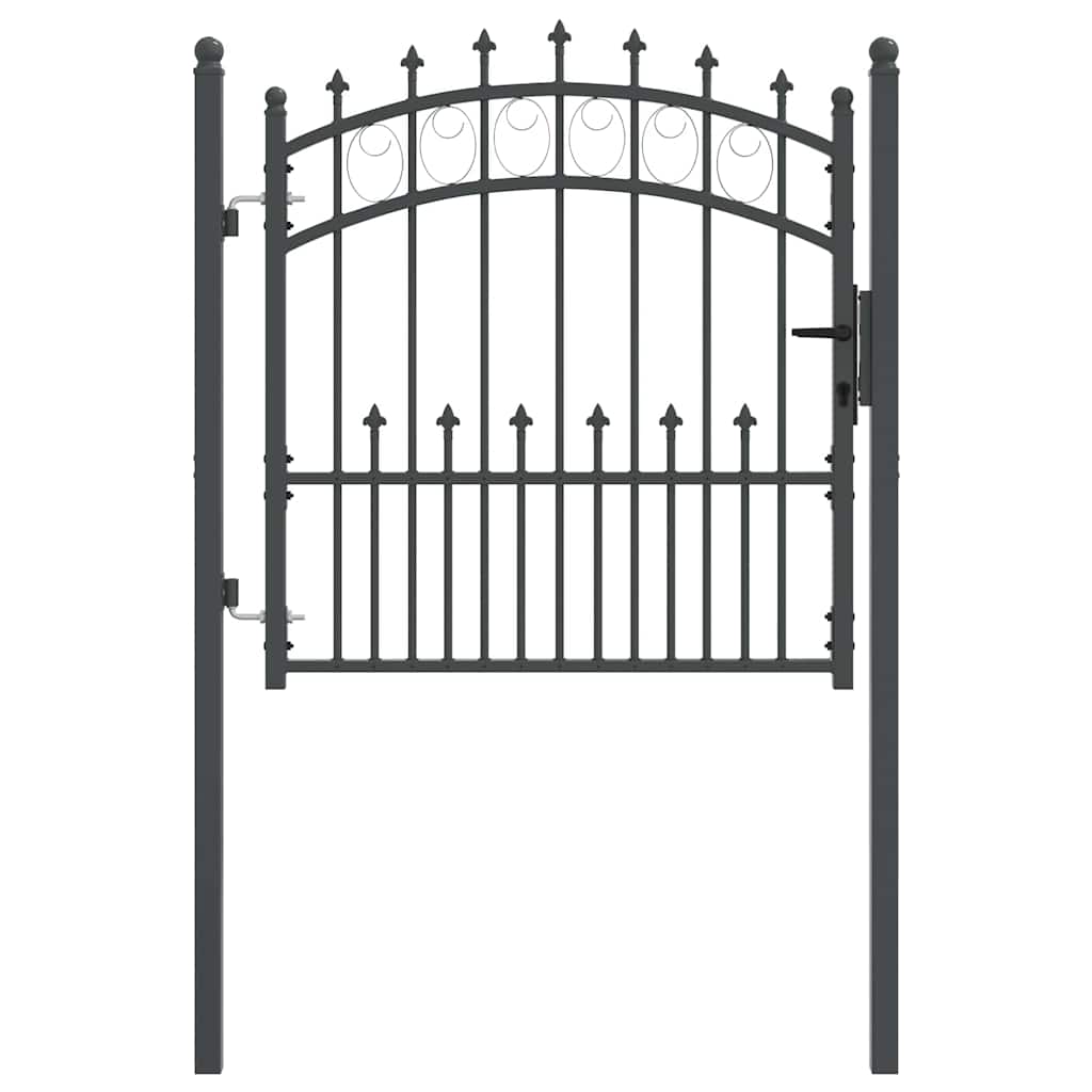 Cancello della recinzione EMMEN con punte 100 x 150 cm acciaio verniciato