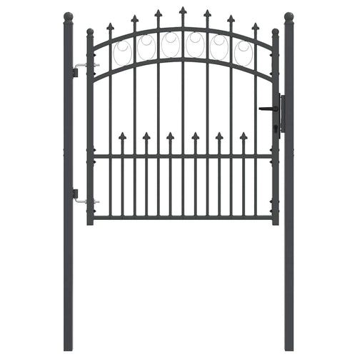 Cancello della recinzione EMMEN con punte 100 x 150 cm acciaio verniciato
