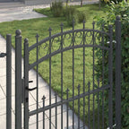 Cancello della recinzione EMMEN con punte 150 x 100 cm - Acciaio verniciato