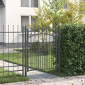 Cancello della recinzione EMMEN con punte 150 x 100 cm - Acciaio verniciato