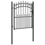 Cancello della recinzione EMMEN con punte 150 x 100 cm - Acciaio verniciato