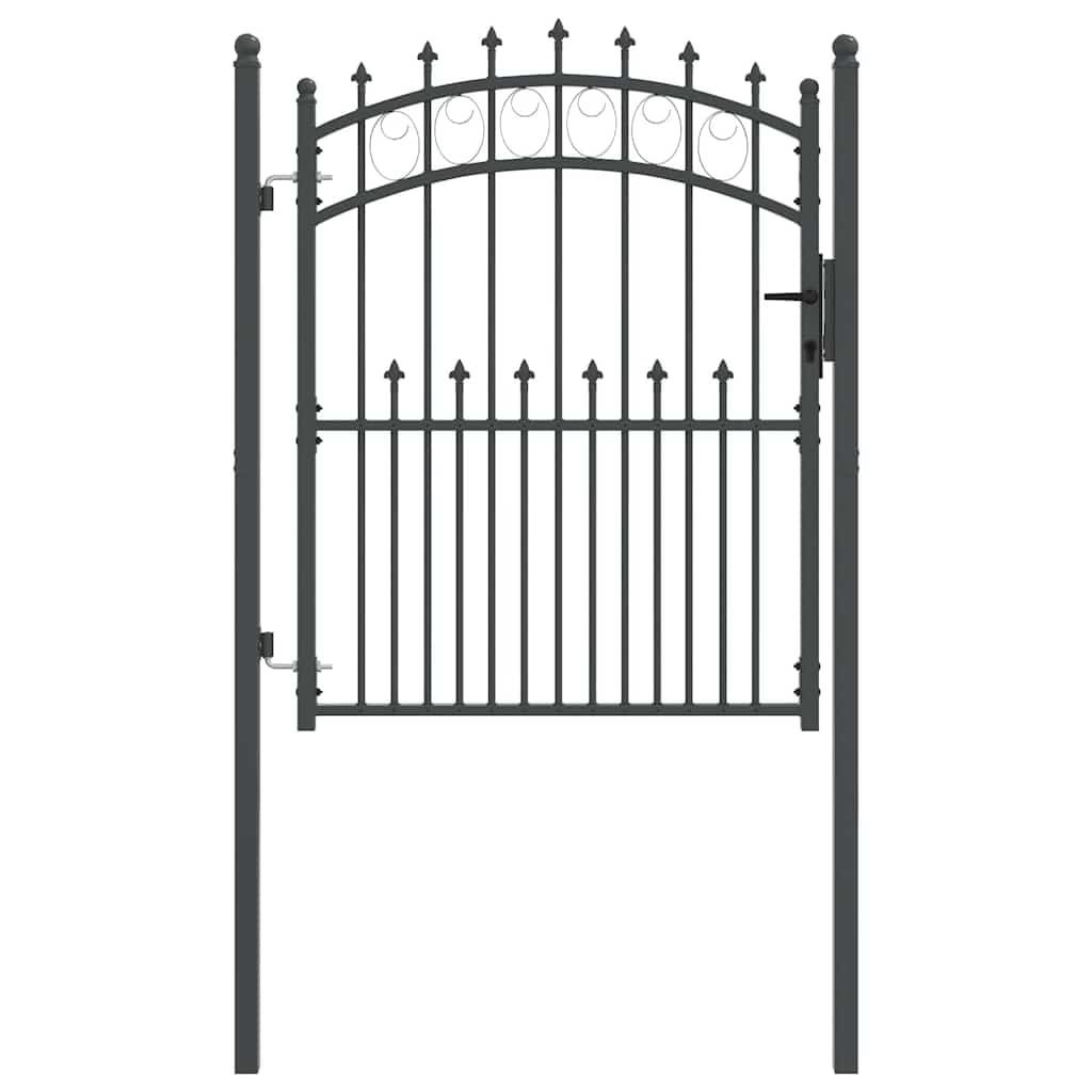 Cancello della recinzione EMMEN con punte 150 x 100 cm - Acciaio verniciato