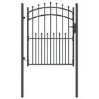 Cancello della recinzione EMMEN con punte 150 x 100 cm - Acciaio verniciato