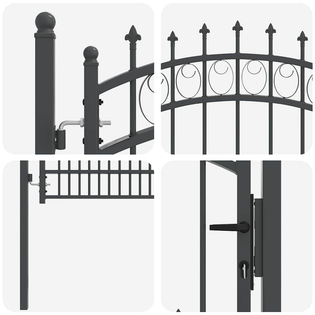 Cancello della recinzione con punte EMMEN 200 x 100 cm