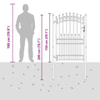 Cancello della recinzione con punte EMMEN 200 x 100 cm