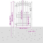 Cancello della recinzione con punte EMMEN 200 x 100 cm