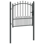 Cancello recinzione EMMEN con punte 100 x 100 cm acciaio verniciato grigio