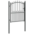 Cancello della recinzione con punte EMMEN 150 x 100 cm - Acciaio verniciato grigio