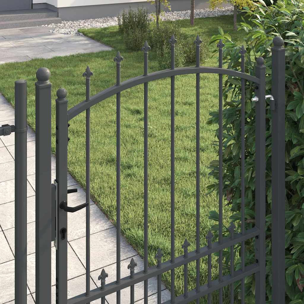 Cancello della recinzione EMMEN con punte 170 x 100 cm - Acciaio verniciato