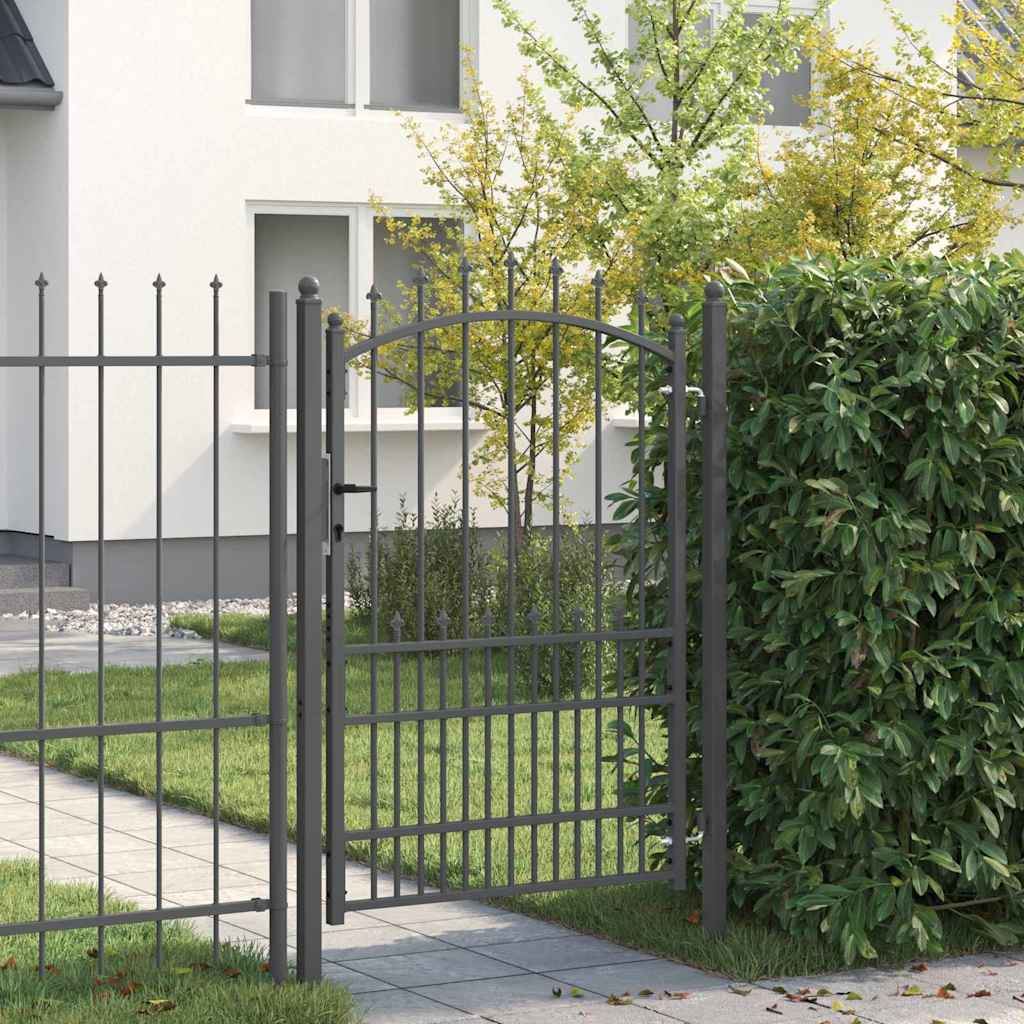 Cancello della recinzione EMMEN con punte 170 x 100 cm - Acciaio verniciato