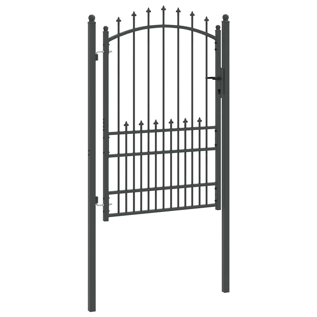 Cancello della recinzione EMMEN con punte 170 x 100 cm - Acciaio verniciato