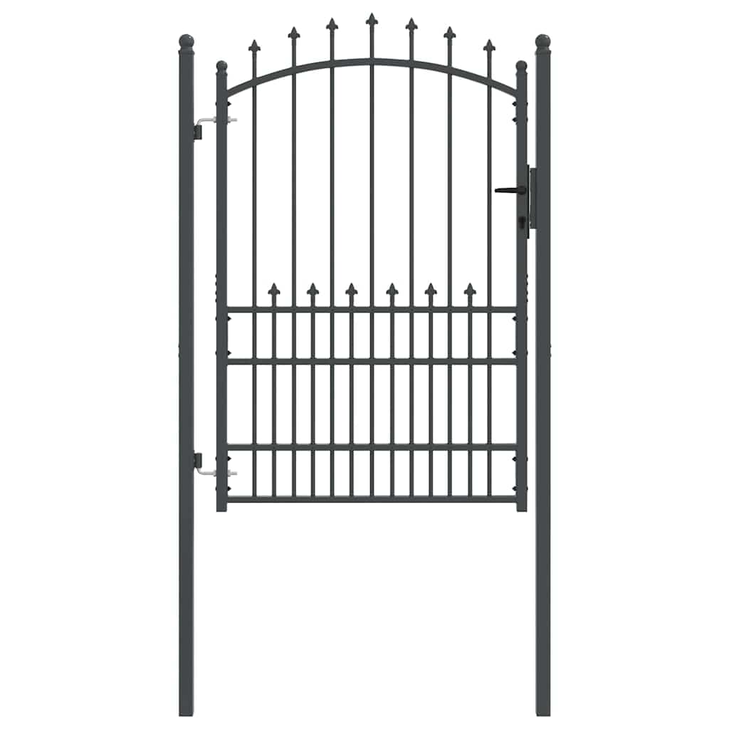 Cancello della recinzione EMMEN con punte 170 x 100 cm - Acciaio verniciato