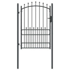 Cancello della recinzione EMMEN con punte 170 x 100 cm - Acciaio verniciato