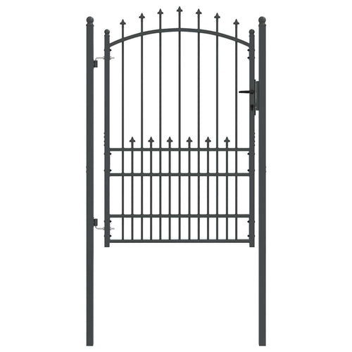 Cancello della recinzione EMMEN con punte 170 x 100 cm - Acciaio verniciato