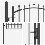 Cancello della recinzione con punte EMMEN 200 x 100 cm - Acciaio verniciato