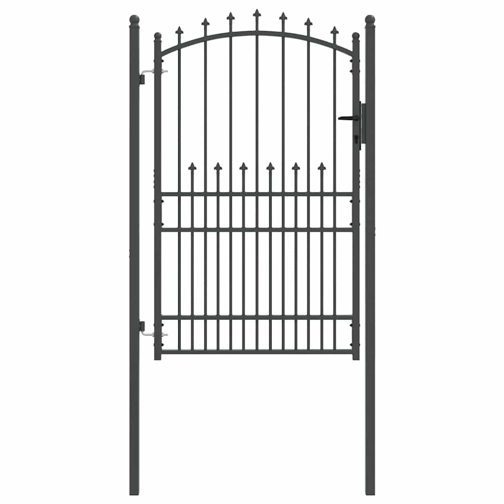 Cancello della recinzione con punte EMMEN 200 x 100 cm - Acciaio verniciato