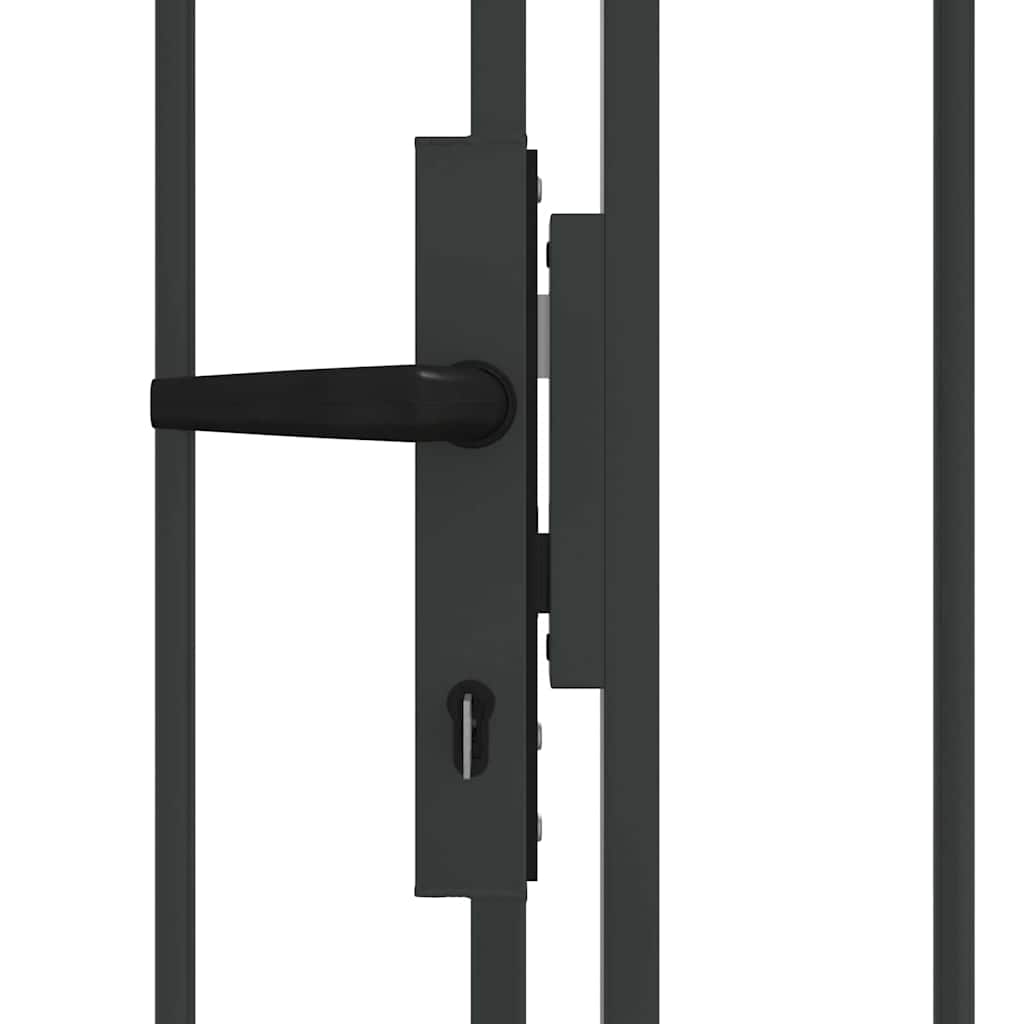 Cancello per recinzione ASSEN 301 x 175,5 cm Acciaio Grigio