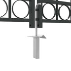 Cancello per recinzione ASSEN 301 x 175,5 cm Acciaio Grigio