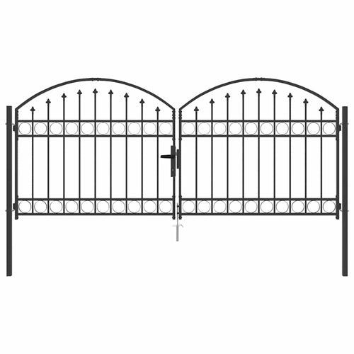 Cancello per recinzione ASSEN 301 x 175,5 cm Acciaio Grigio