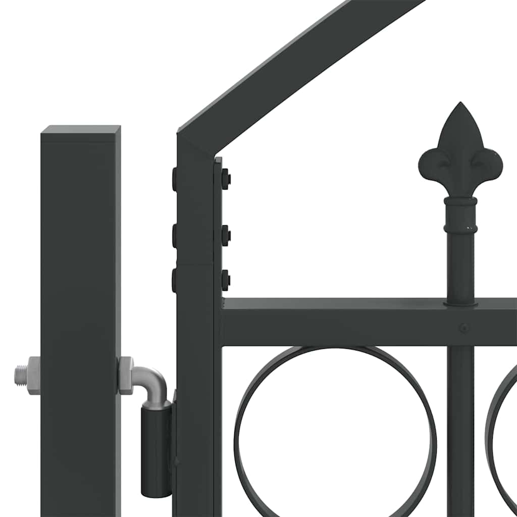 Cancello per recinzione ASSEN 301 x 200 cm Acciaio Grigio