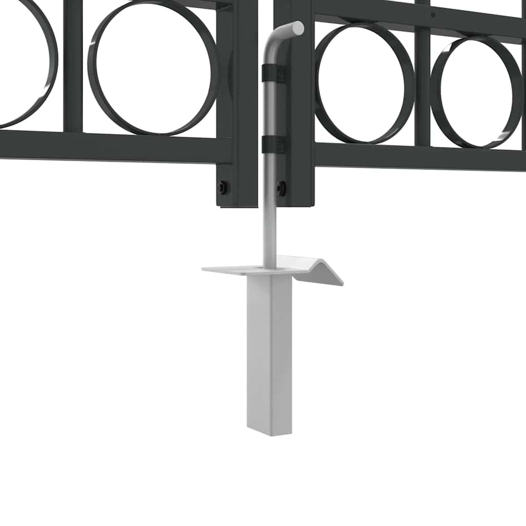 Cancello per recinzione ASSEN 301 x 200 cm Acciaio Grigio