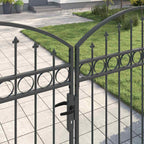 Cancello per recinzione ASSEN 301 x 200 cm Acciaio Grigio