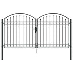 Cancello per recinzione ASSEN 301 x 200 cm Acciaio Grigio