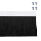 Guarnizione a spazzola per porta a vite 100 cm lega di alluminio bianco - Set 2 pz