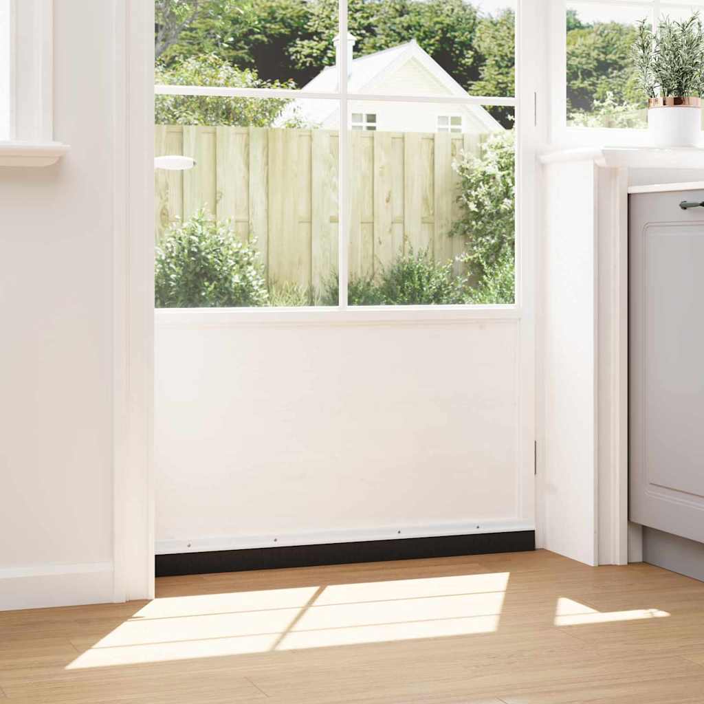 Guarnizione a Spazzola per Porta a Vite 100 cm - Lega di Alluminio Bianco (Set 6 pz)