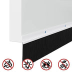 Spazzole per porte a vite 6 pcs Bianco 100 cm Lega di alluminio