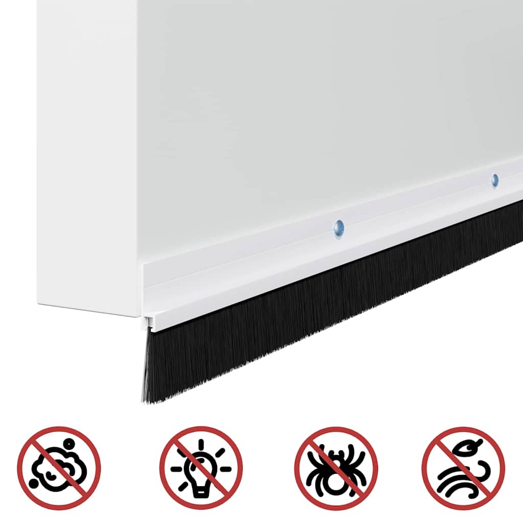 Spazzole per porte a vite 12 pezzi bianco 100 cm