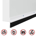 Spazzole per porte a vite 12 pezzi bianco 100 cm