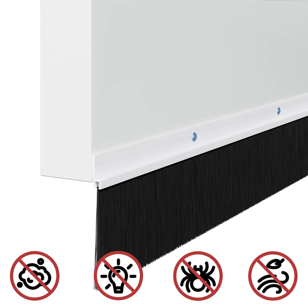 Guarnizione a spazzola per porta a vite 100 cm bianco (confezione 12 pz)