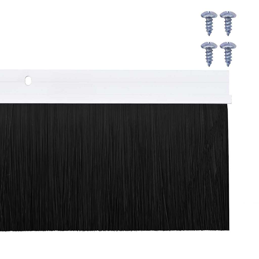 Guarnizione a spazzola per porta a vite 100 cm bianco - Set 12 pezzi