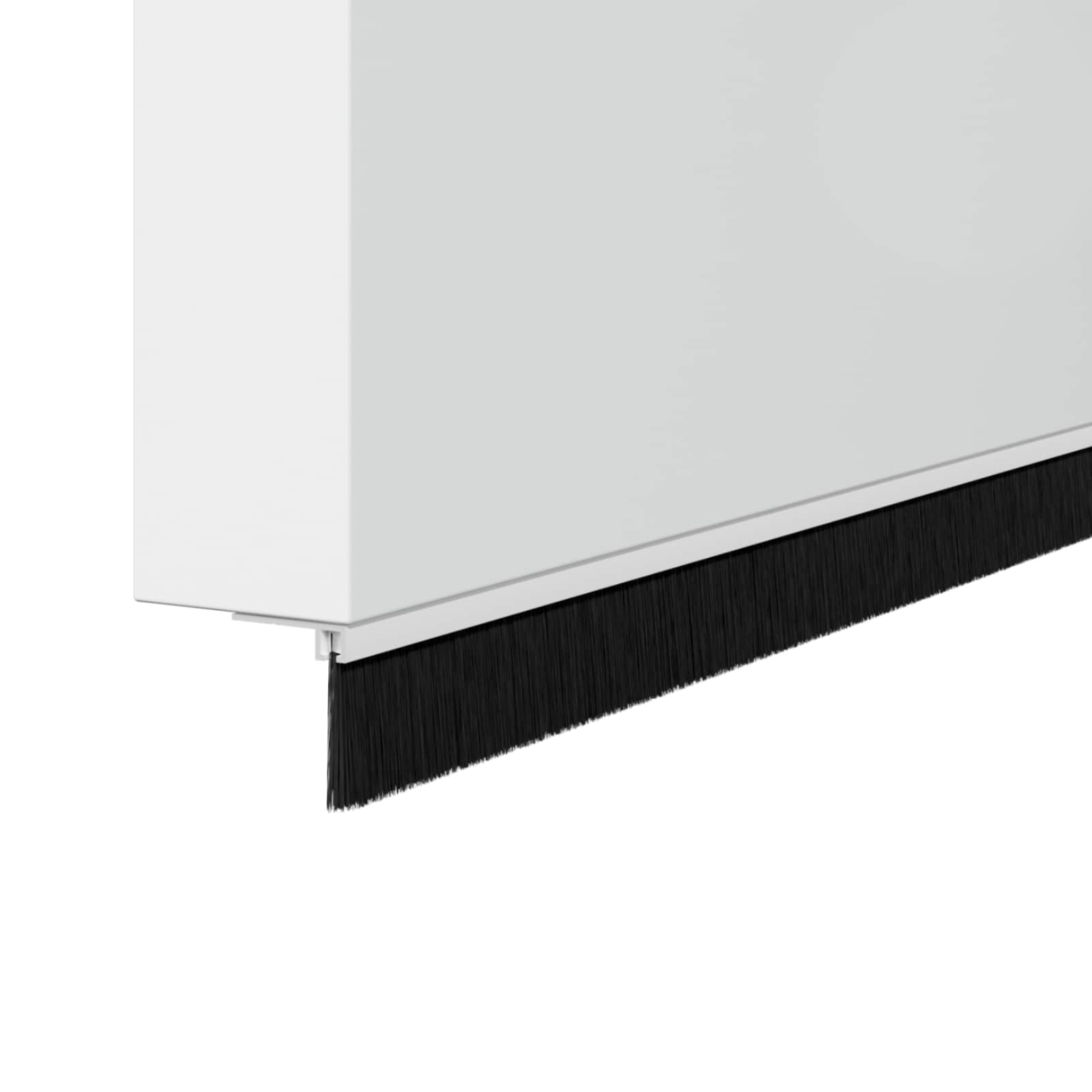 Spazzole per porte a vite 2 pz Bianco 100 cm Lega di alluminio