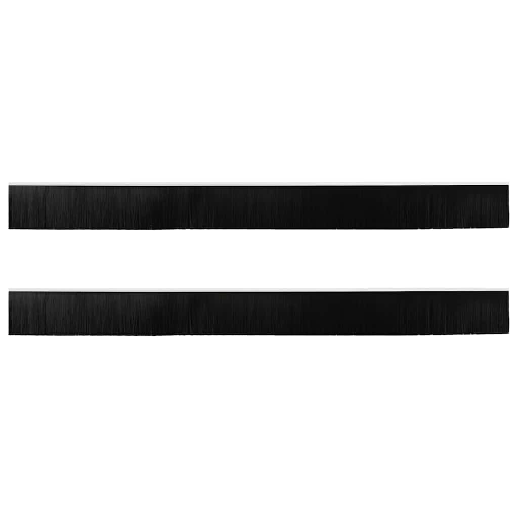 Spazzole per porte a vite 2 pezzi Bianco 100 cm Lega di alluminio