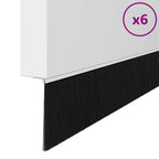 Spazzole per porte a vite 6 pcs Bianco 100 cm Lega di alluminio